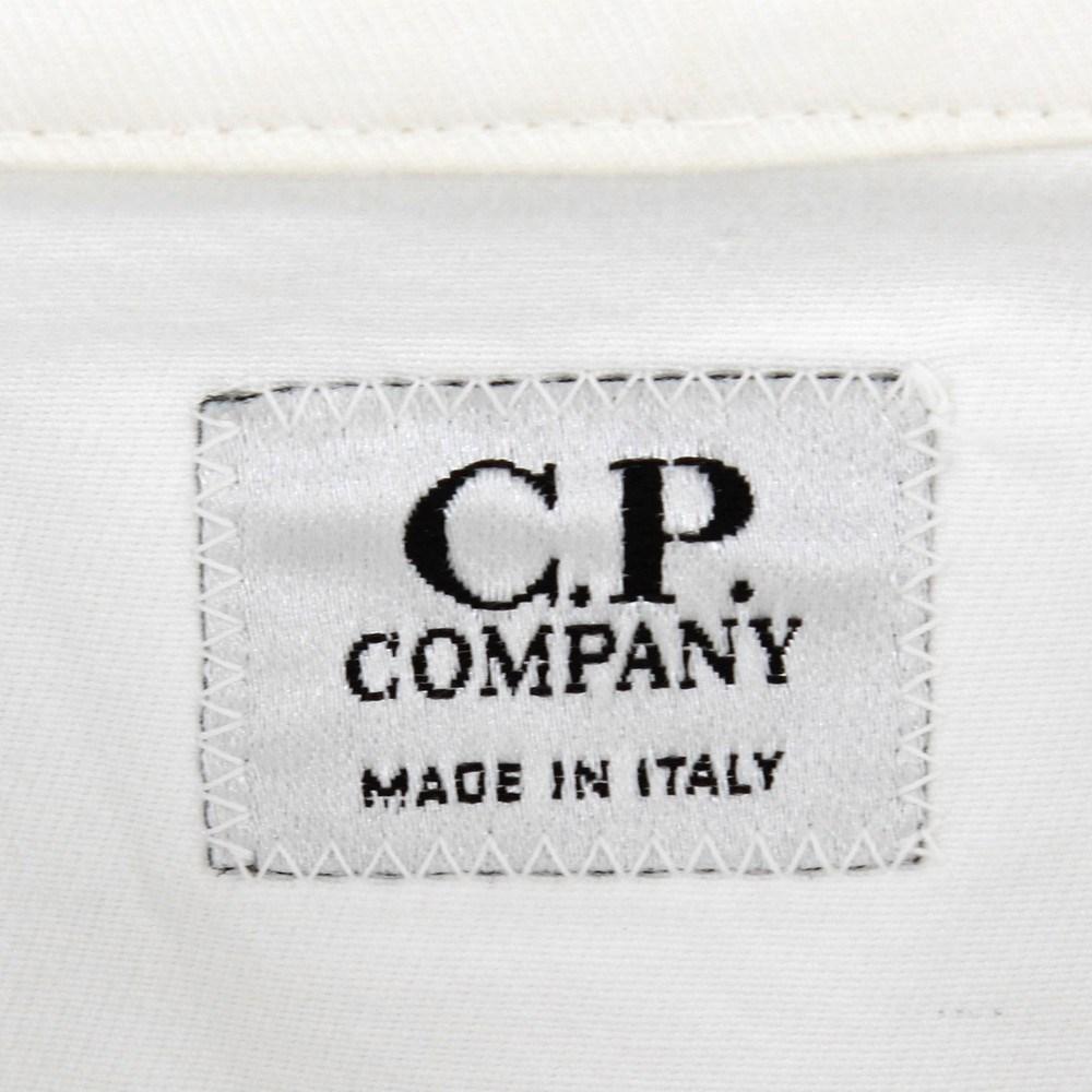White cotton C.P.Company Vintage 90s vest with mandarin collar In Excellent Condition In Lugo (RA), IT