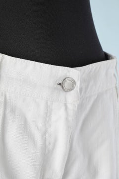 White cotton cropped with branded button and lining Louis  Vuitton