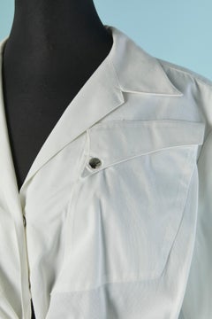 White cotton day dress THIERRY MUGLER