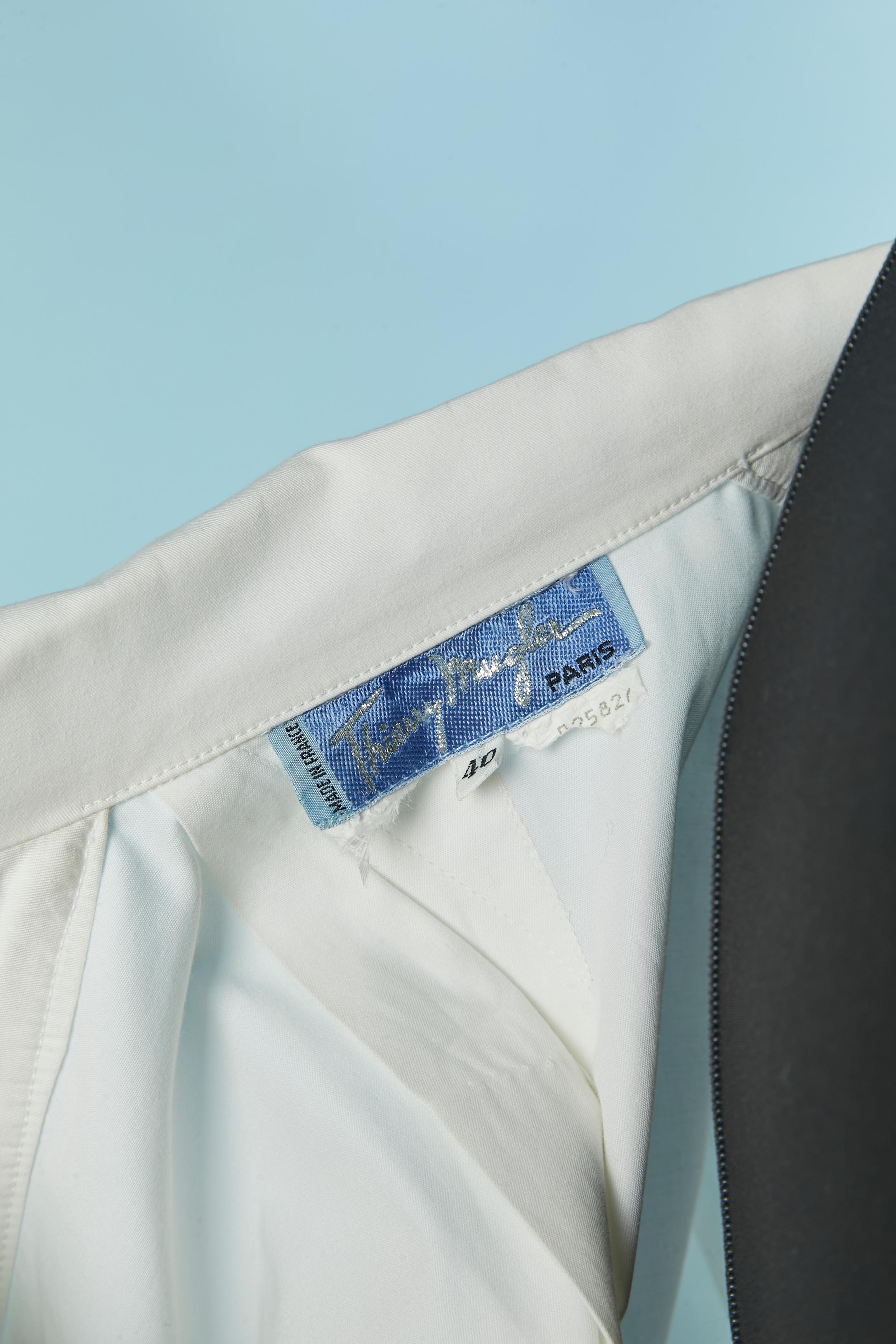 Robe de jour en coton blanc THIERRY MUGLER en vente 3