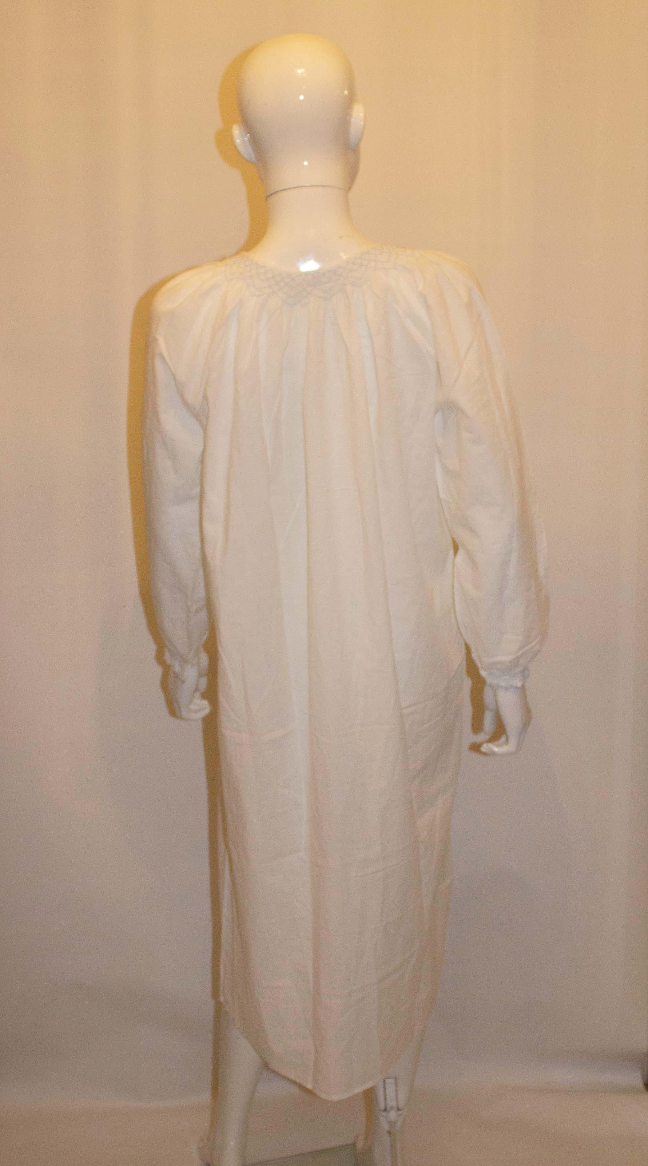 Brown White Cotton Dress by Baroni , Firenze Italy For Sale