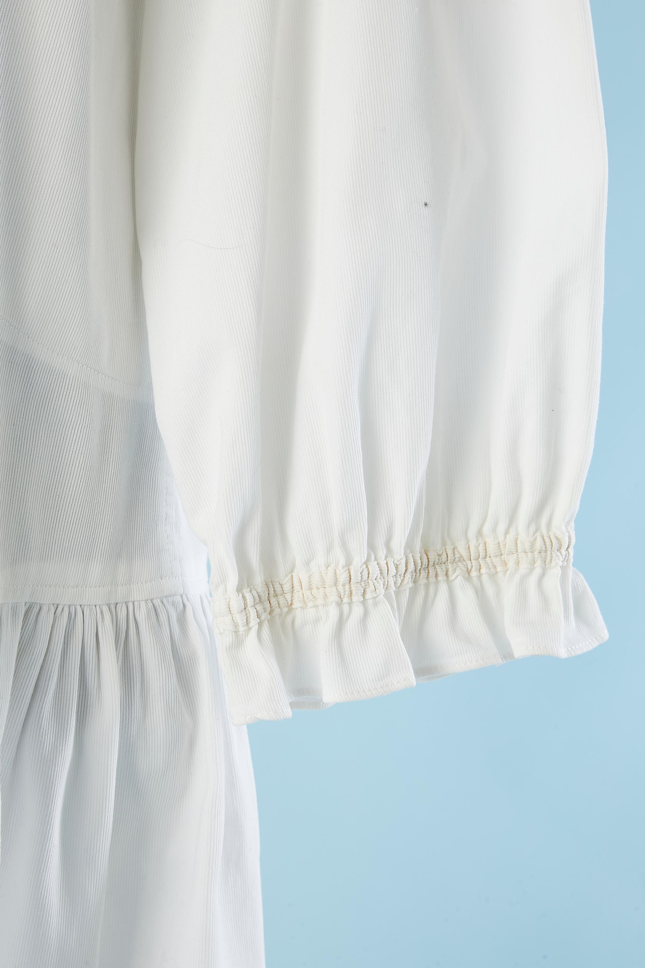 Women's White cotton dress Saint Laurent Rive Gauche 