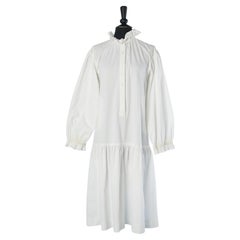 White cotton dress Saint Laurent Rive Gauche 
