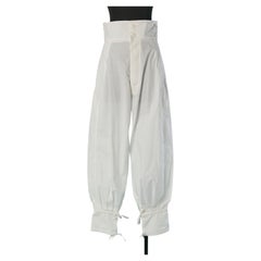 White cotton high waisted trouser ALEXANDRE VAUTHIER