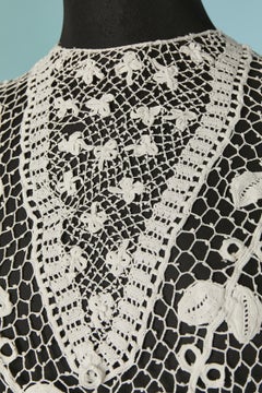 White cotton Irish crochet top Circa 1900's