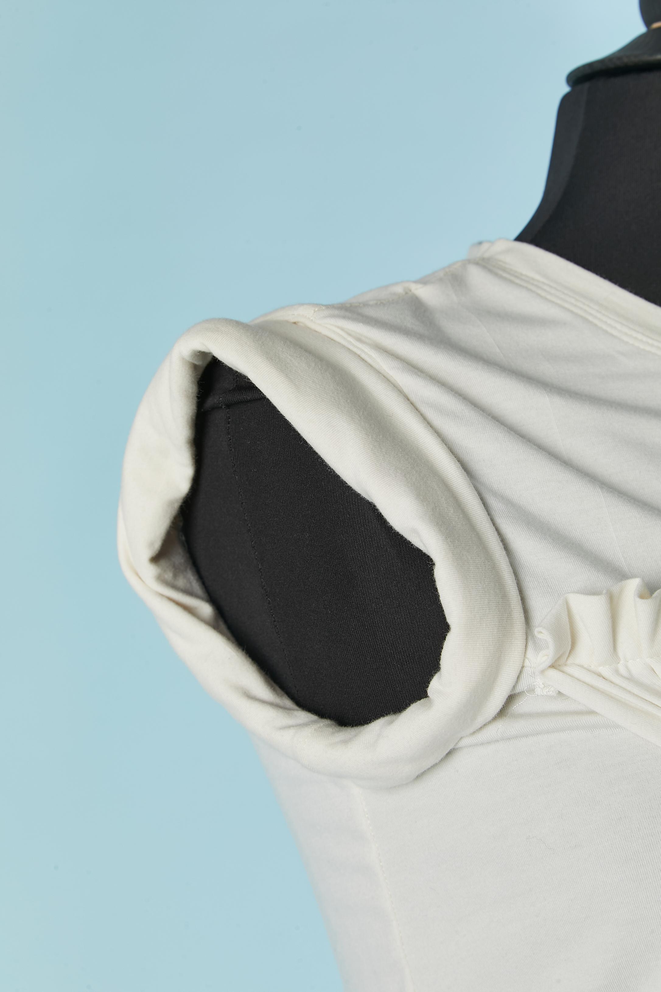 Gris Robe sans manches torsadée sur le devant VIONNET en vente