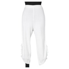 Retro White cotton knit short-pant with white pompom Chantal Thomass 