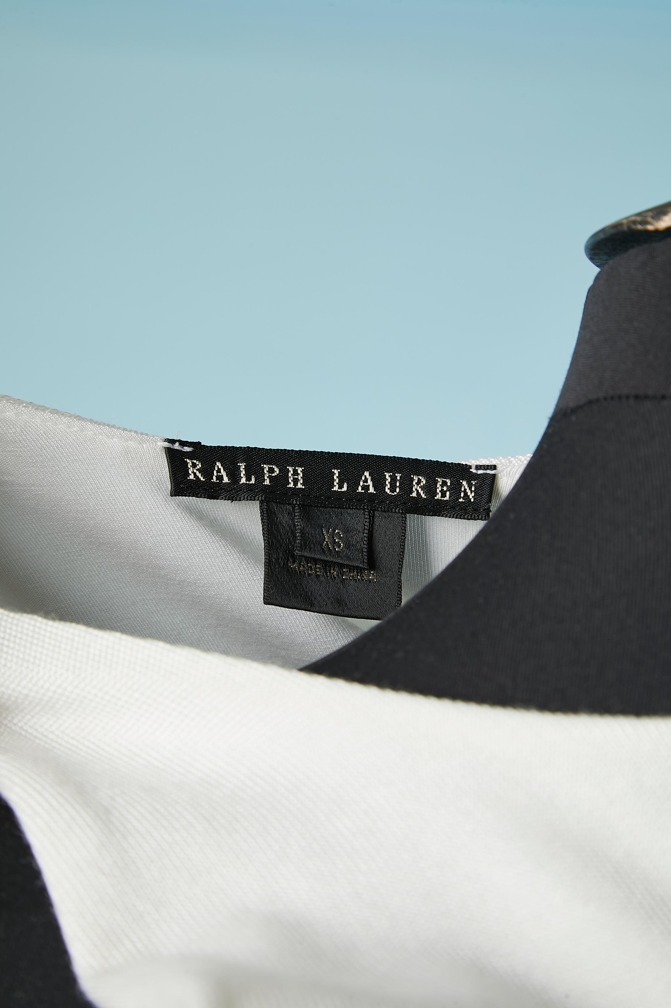 Canotta in maglia di cotone bianca con ricamo di perline Ralph Lauren In condizioni ottime in vendita a Saint-Ouen-Sur-Seine, FR