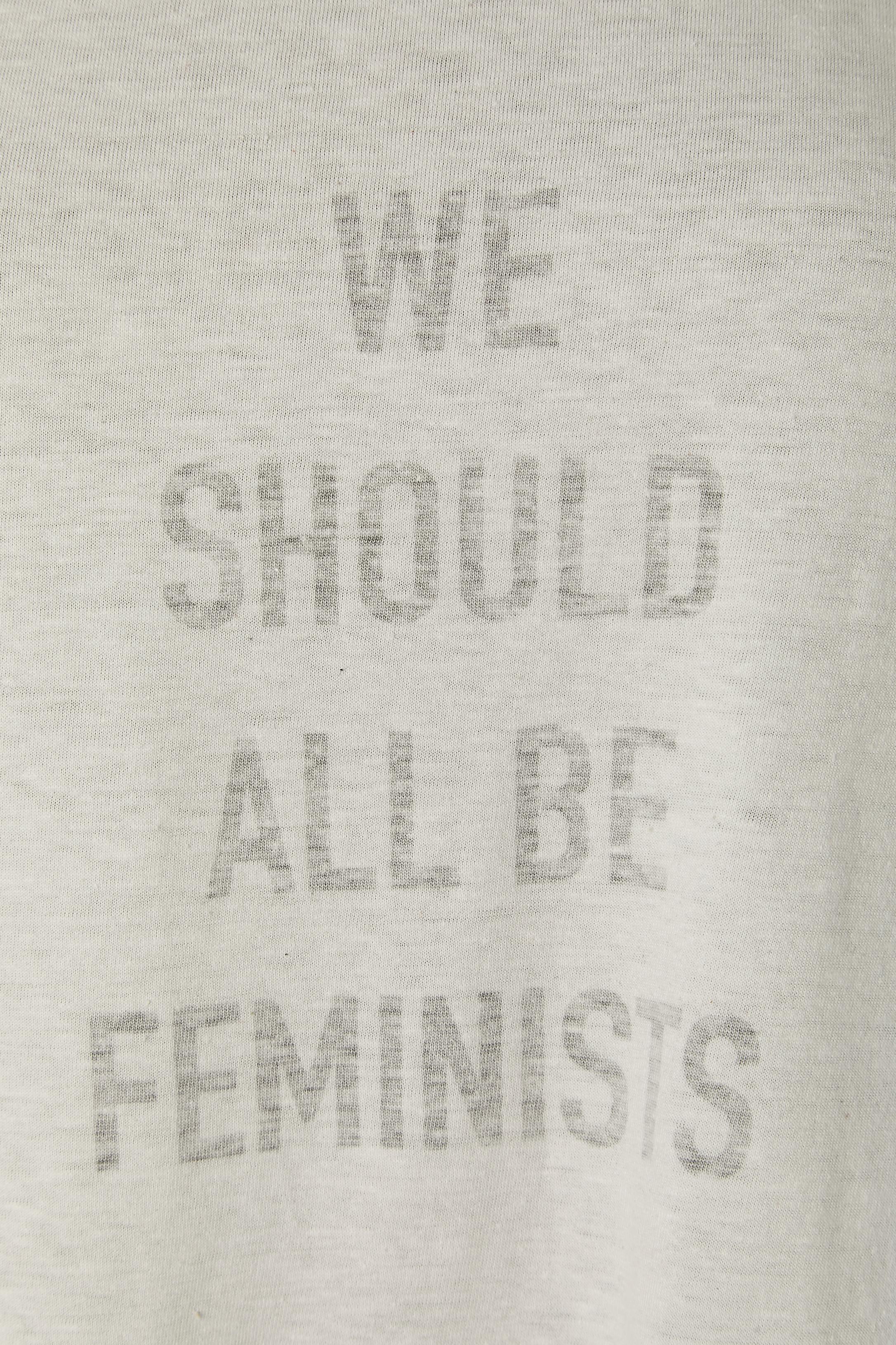 Camiseta blanca de algodón y lino 