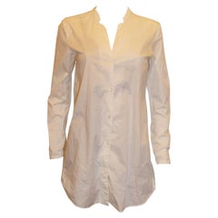 Used White Cotton Long Shirt /Tunic by Transit par Such
