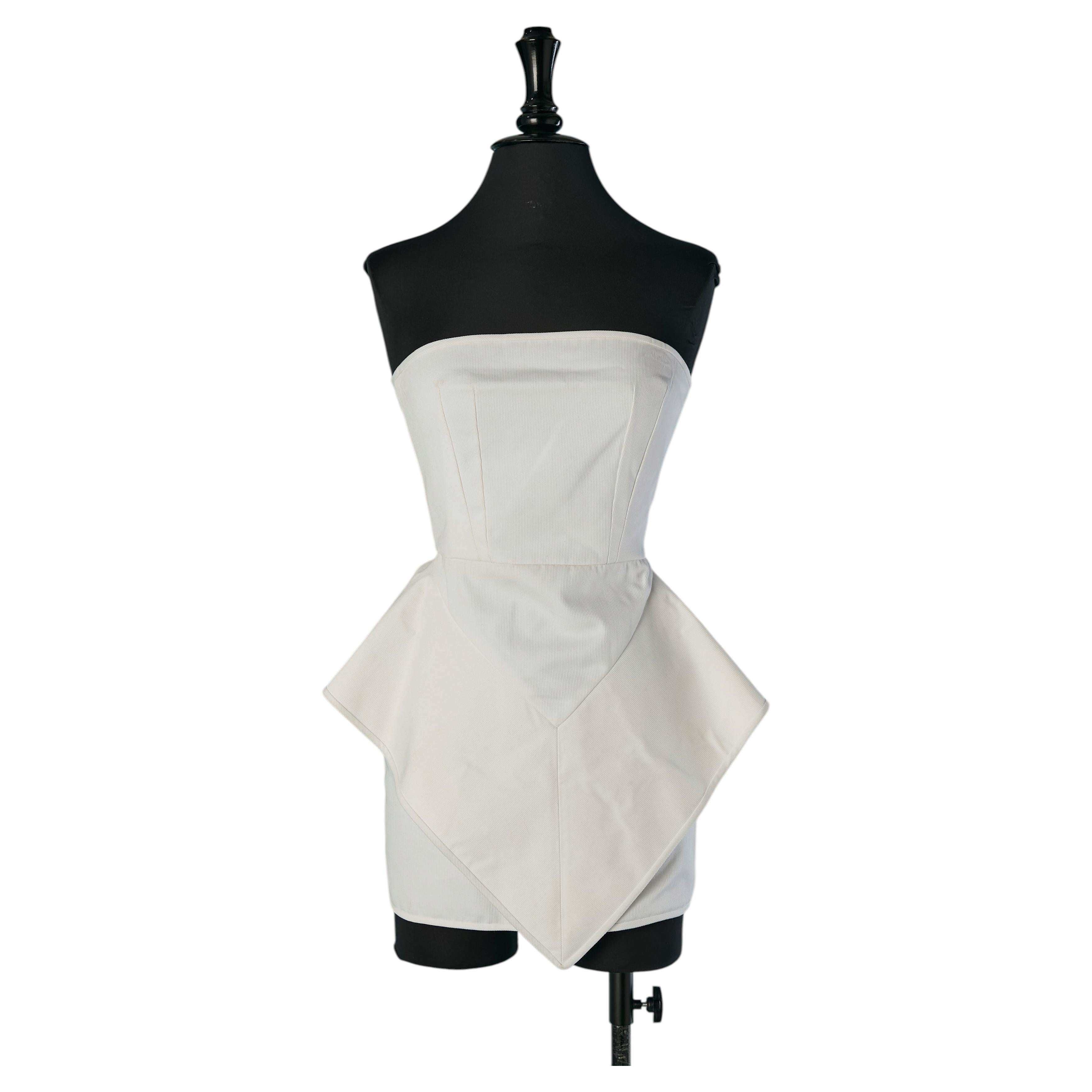White cotton mini bustier dress ALEXANDRE VAUTHIER