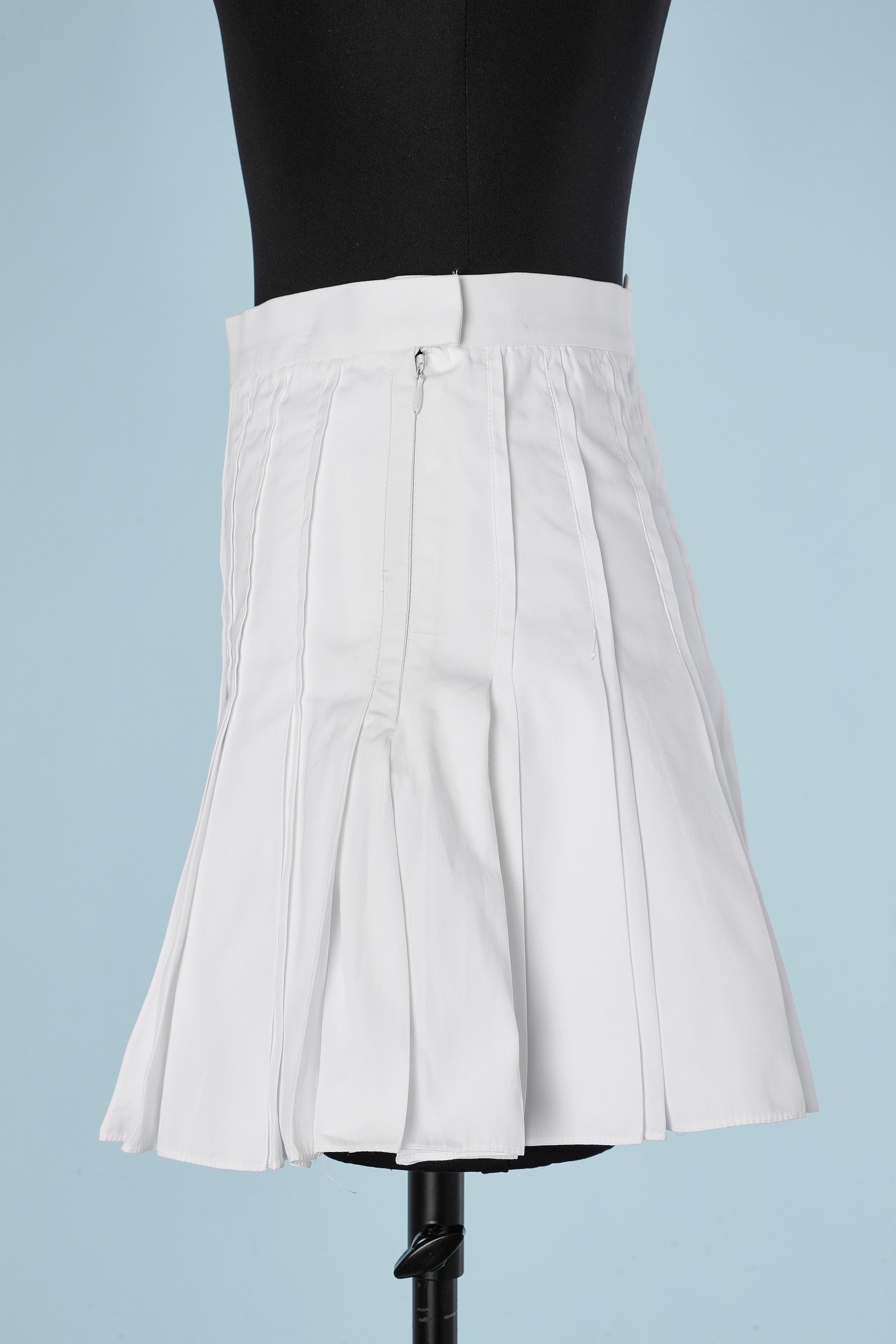 Gray White cotton mini-skirt Rochas 