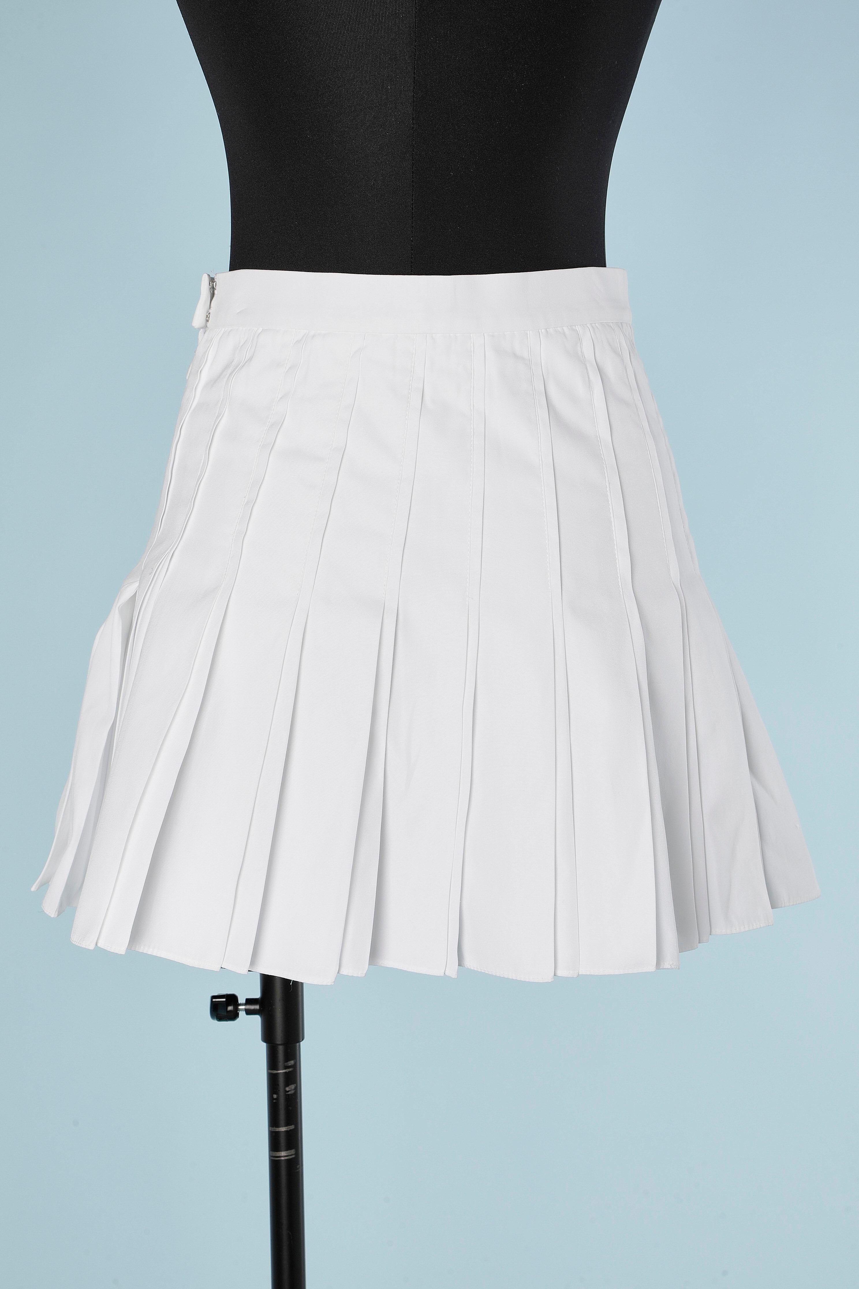 White cotton mini-skirt Rochas  In Excellent Condition In Saint-Ouen-Sur-Seine, FR