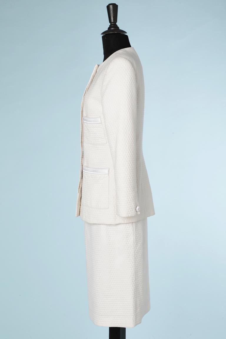 Combinaison-jupe en piqué de coton blanc Oscar de la Renta Pink Label  Pour femmes en vente