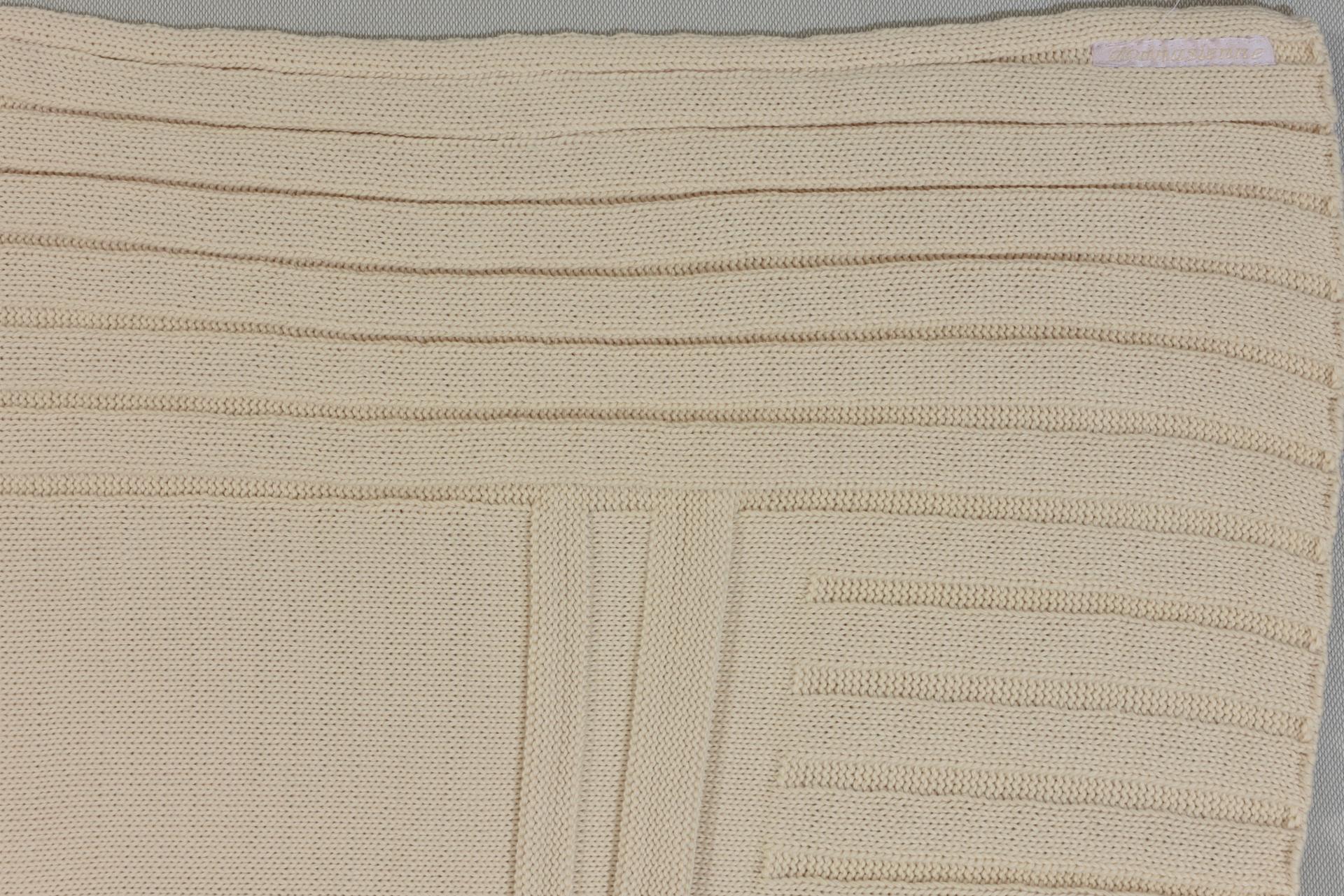 Plaid di cotone bianco mai usato in vendita 3