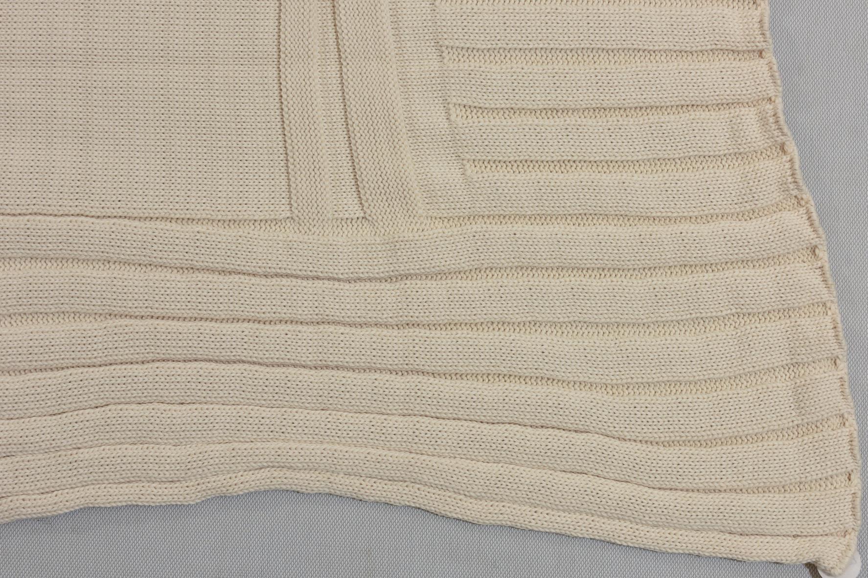 Plaid di cotone bianco mai usato in vendita 4