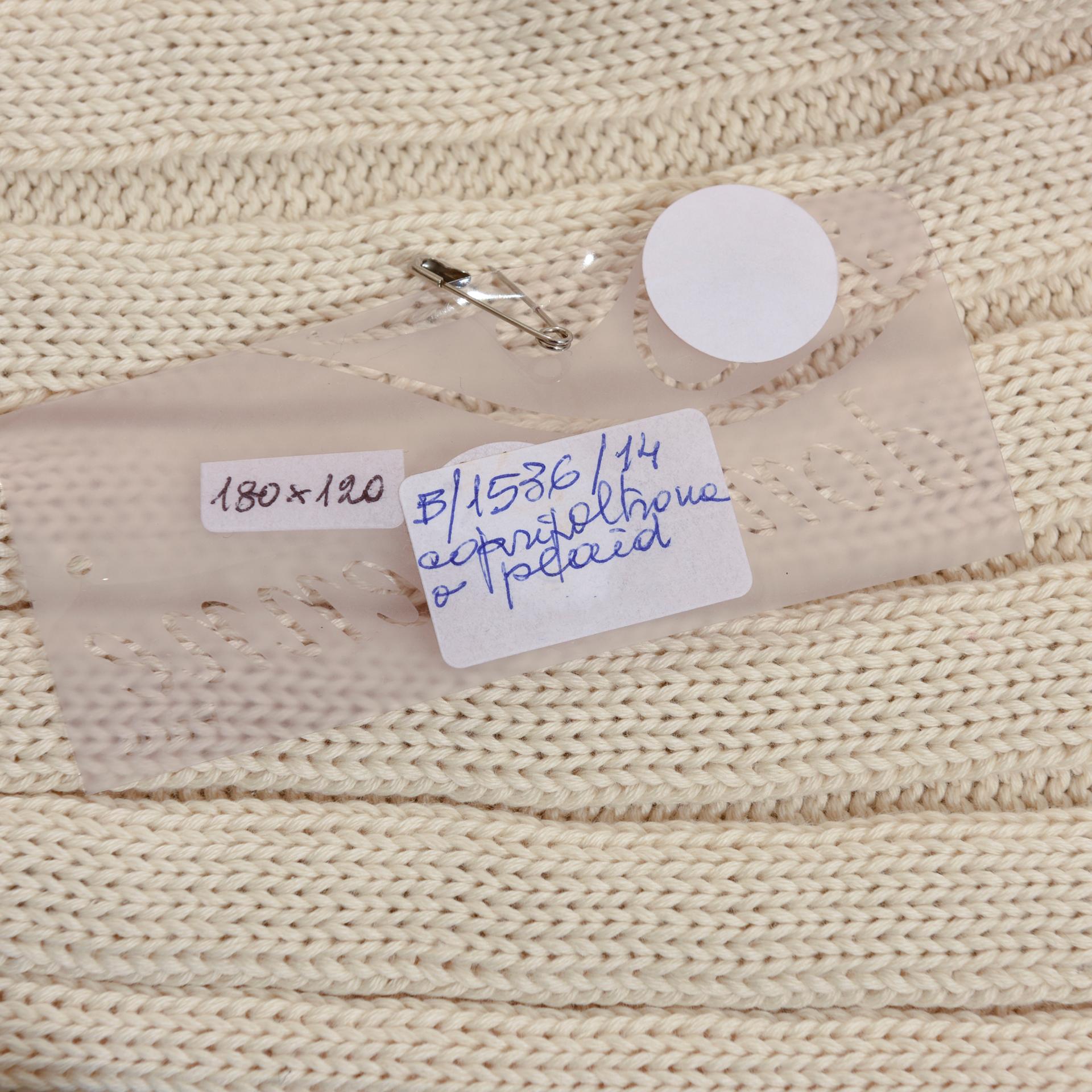 Un soffice plaid in cotone bianco: un semplice e bellissimo plaid di Donnasienne.
Adatto per essere posizionato su una poltrona o per altri usi. 
Mai usato.
rif. B/1536.