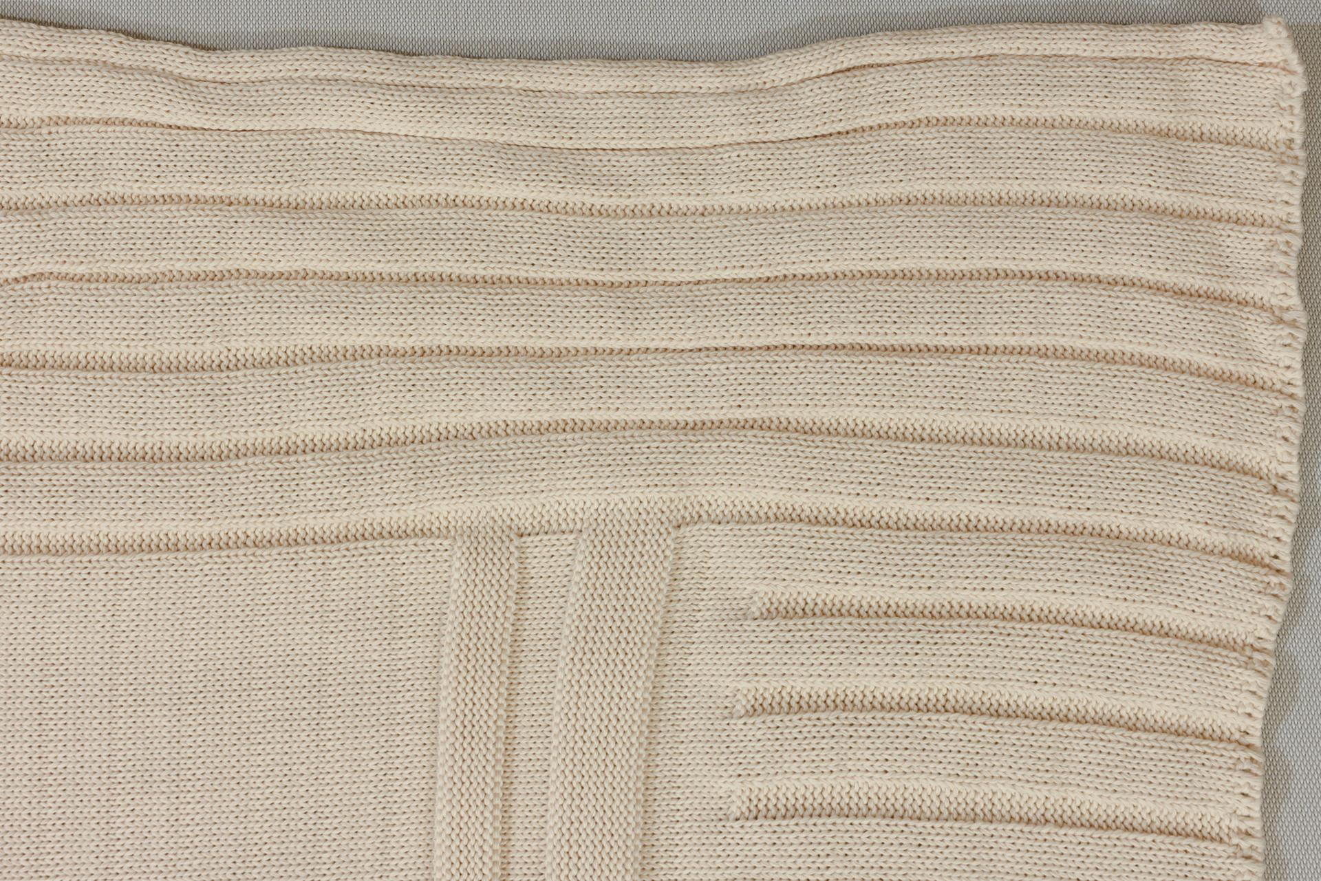 Cotone Plaid di cotone bianco mai usato in vendita
