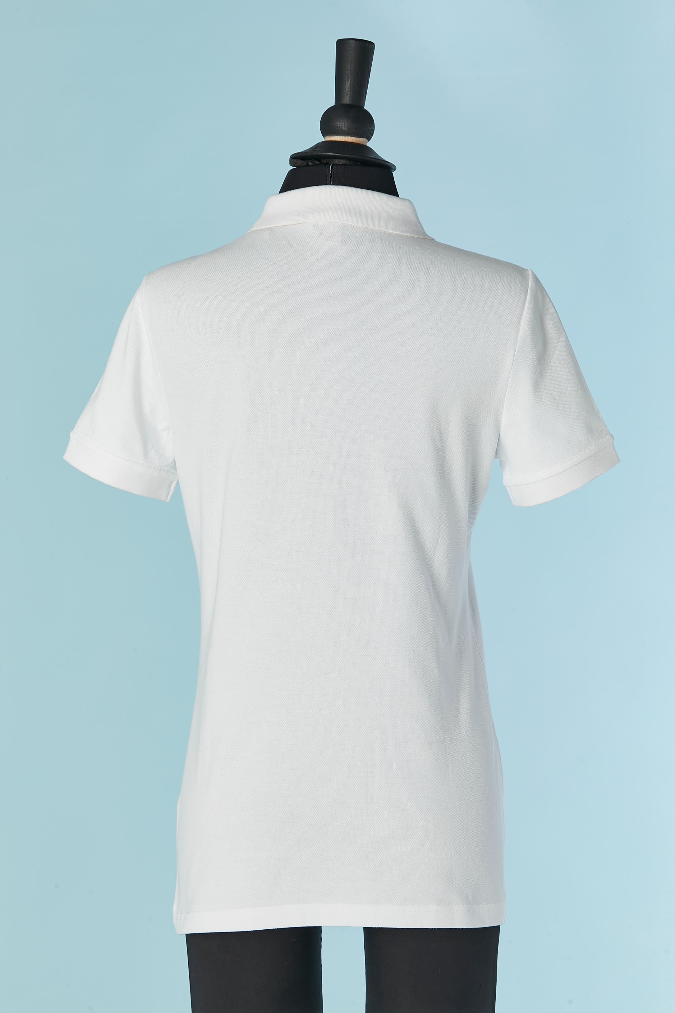 Polo blanco de algodón BURBERRY BRIT Nuevo en Nuevo estado para la venta en Saint-Ouen-Sur-Seine, FR