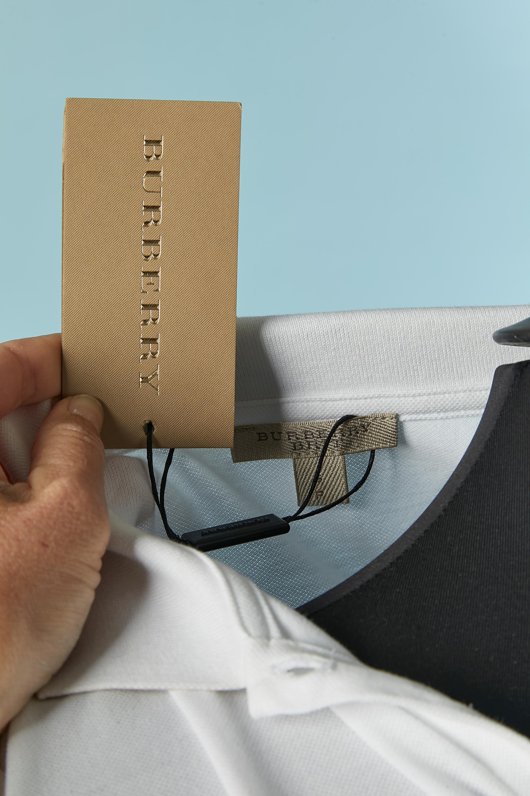 Femenino o masculino Polo blanco de algodón BURBERRY BRIT Nuevo en venta