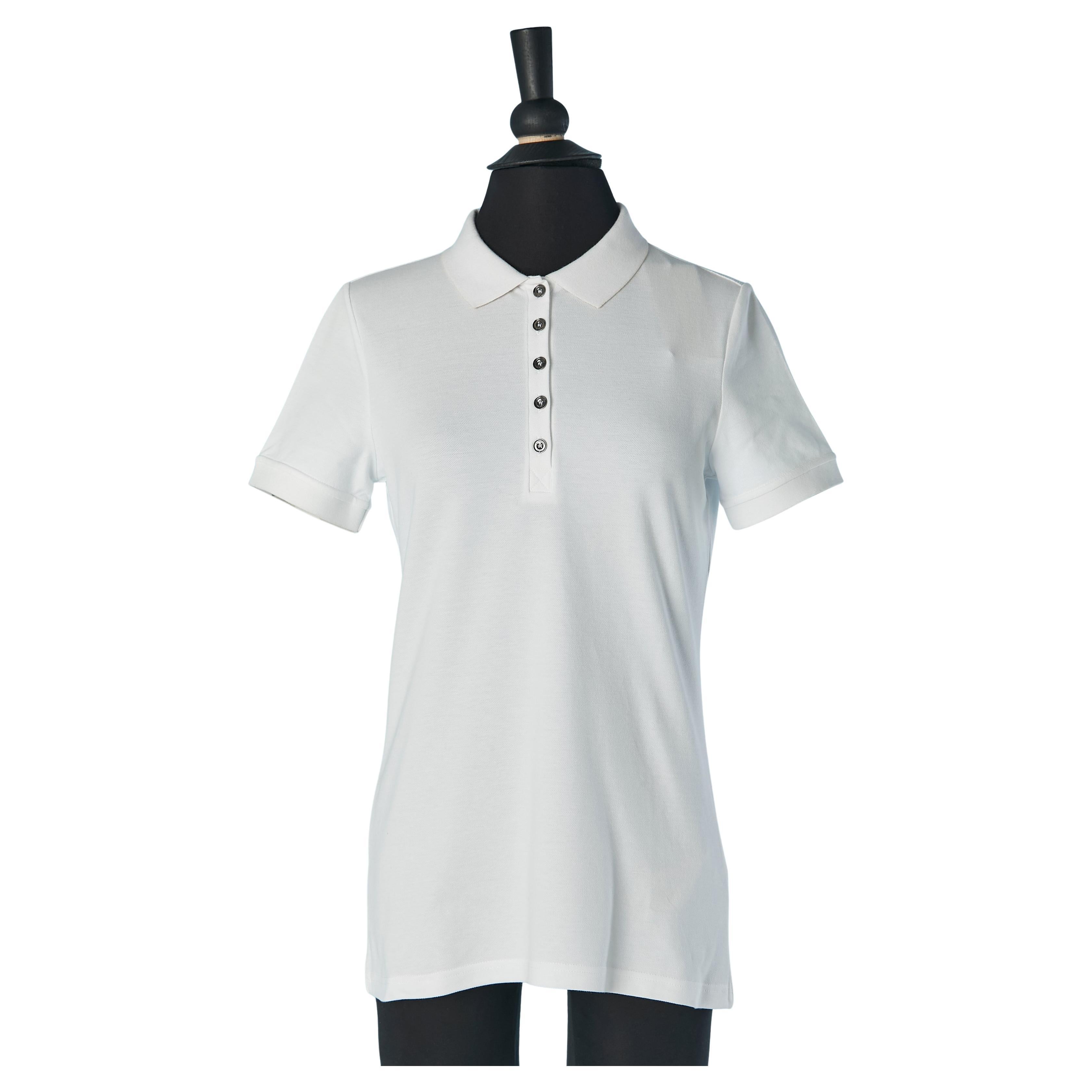 Polo blanco de algodón BURBERRY BRIT Nuevo
