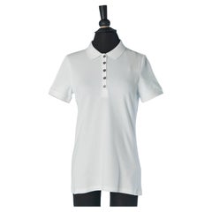 Polo blanco de algodón BURBERRY BRIT Nuevo