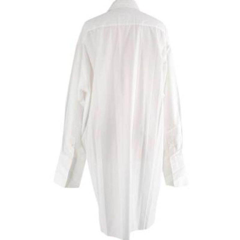 Gray White cotton poplin oversize shirt For Sale