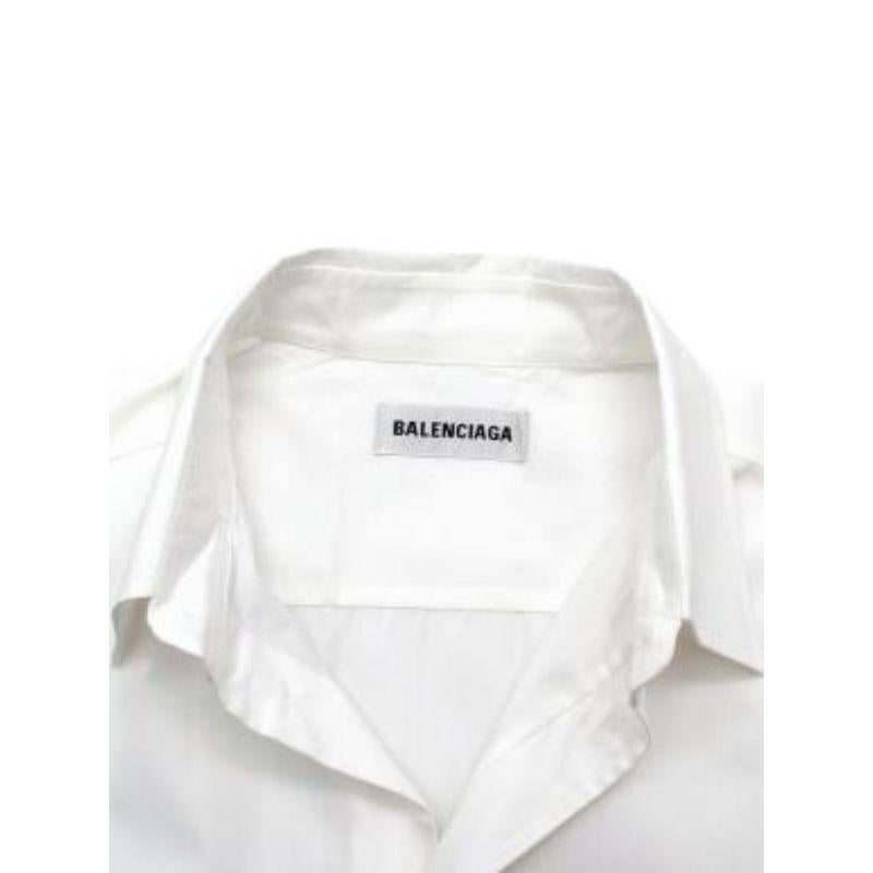 White cotton poplin oversize shirt In Good Condition For Sale In London, GB