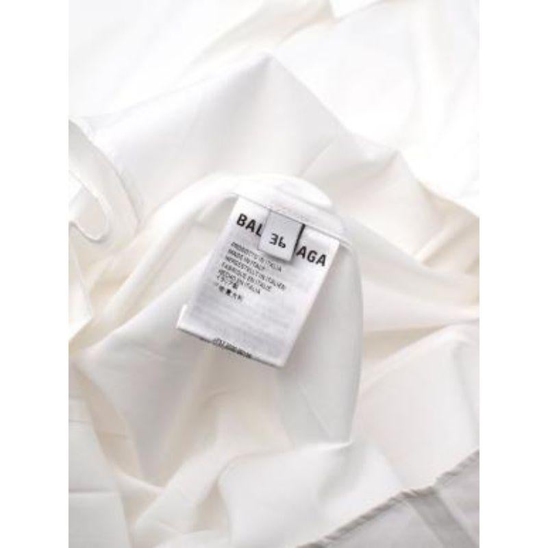 White cotton poplin oversize shirt For Sale 3
