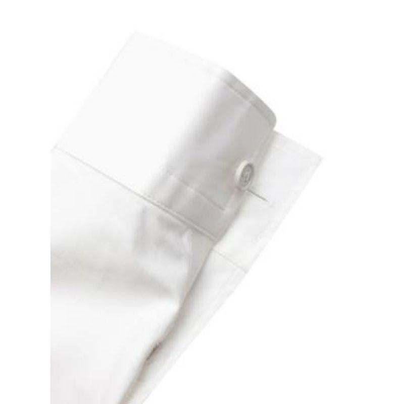 Women's White Cotton Poplin Shirt Dress For Sale