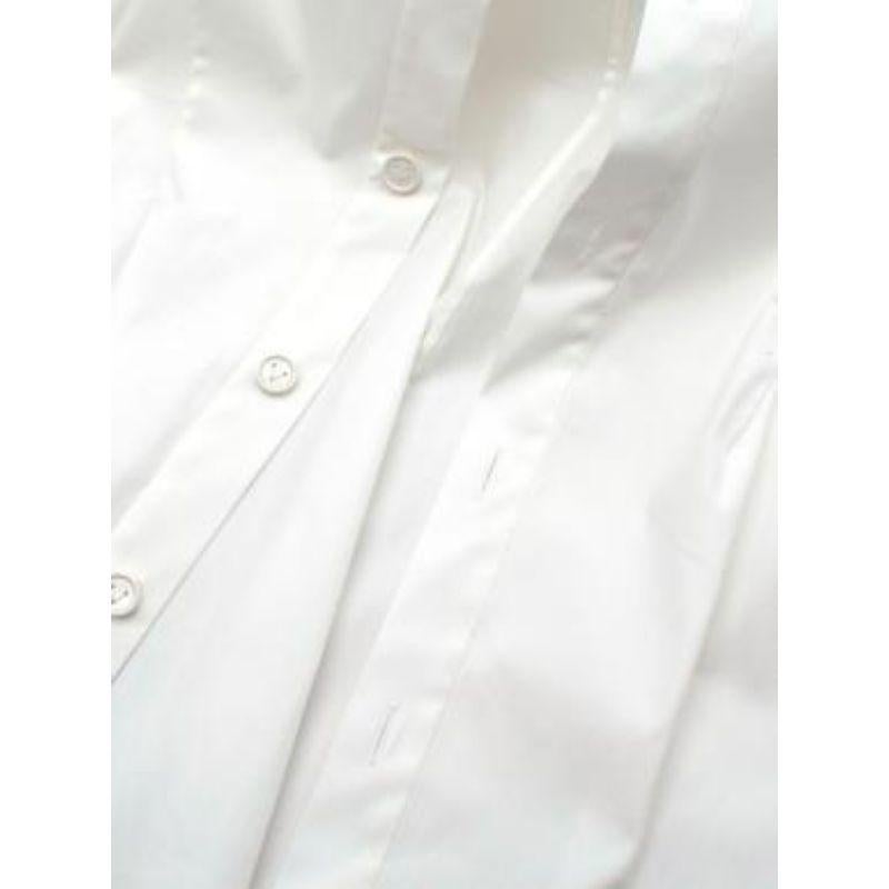 White Cotton Poplin Shirt Dress For Sale 2