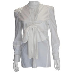 White Cotton Shirt by Yves Saint Laurent Rive Gauche