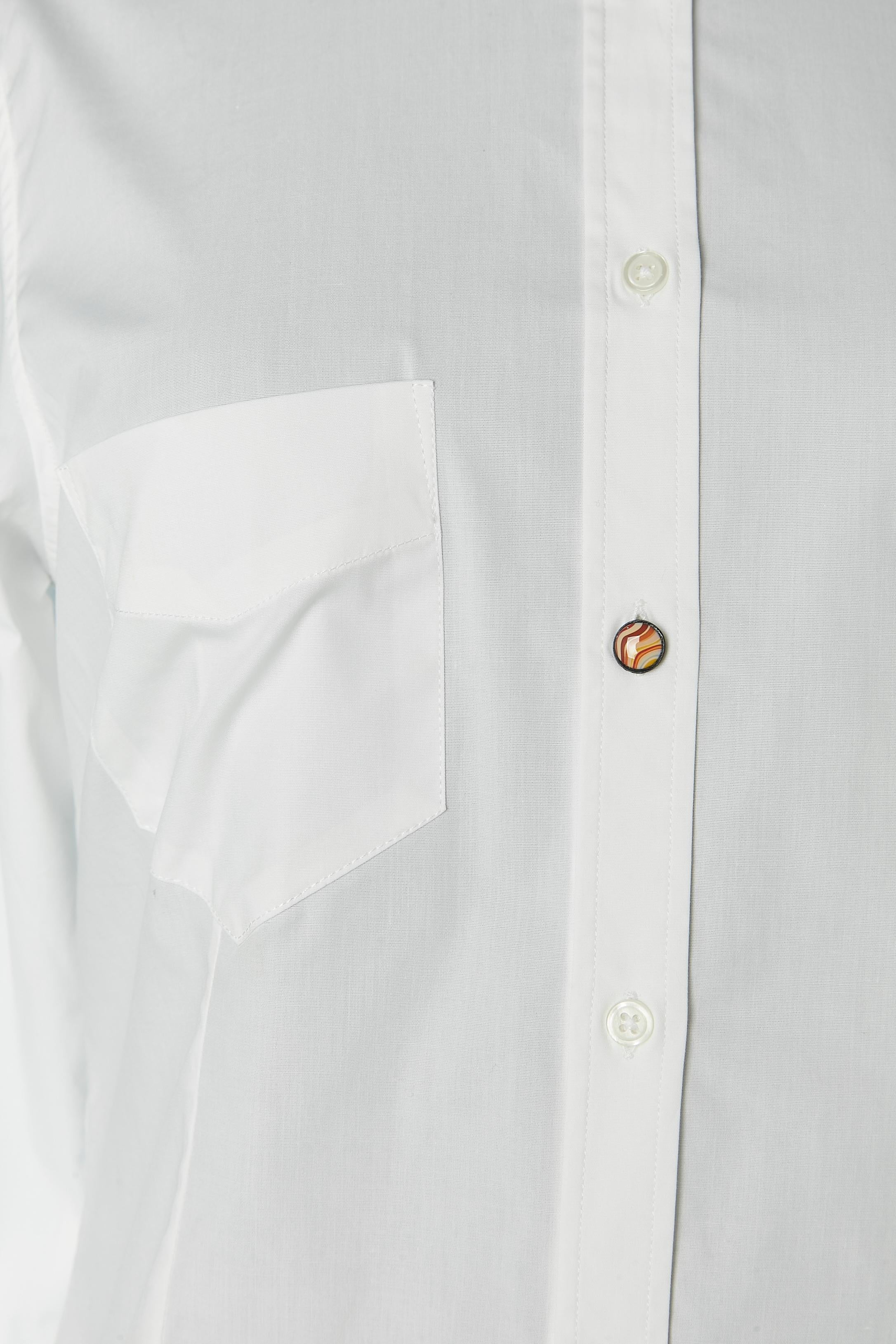 Gray White cotton shirt Paul Smith Black Label New For Sale