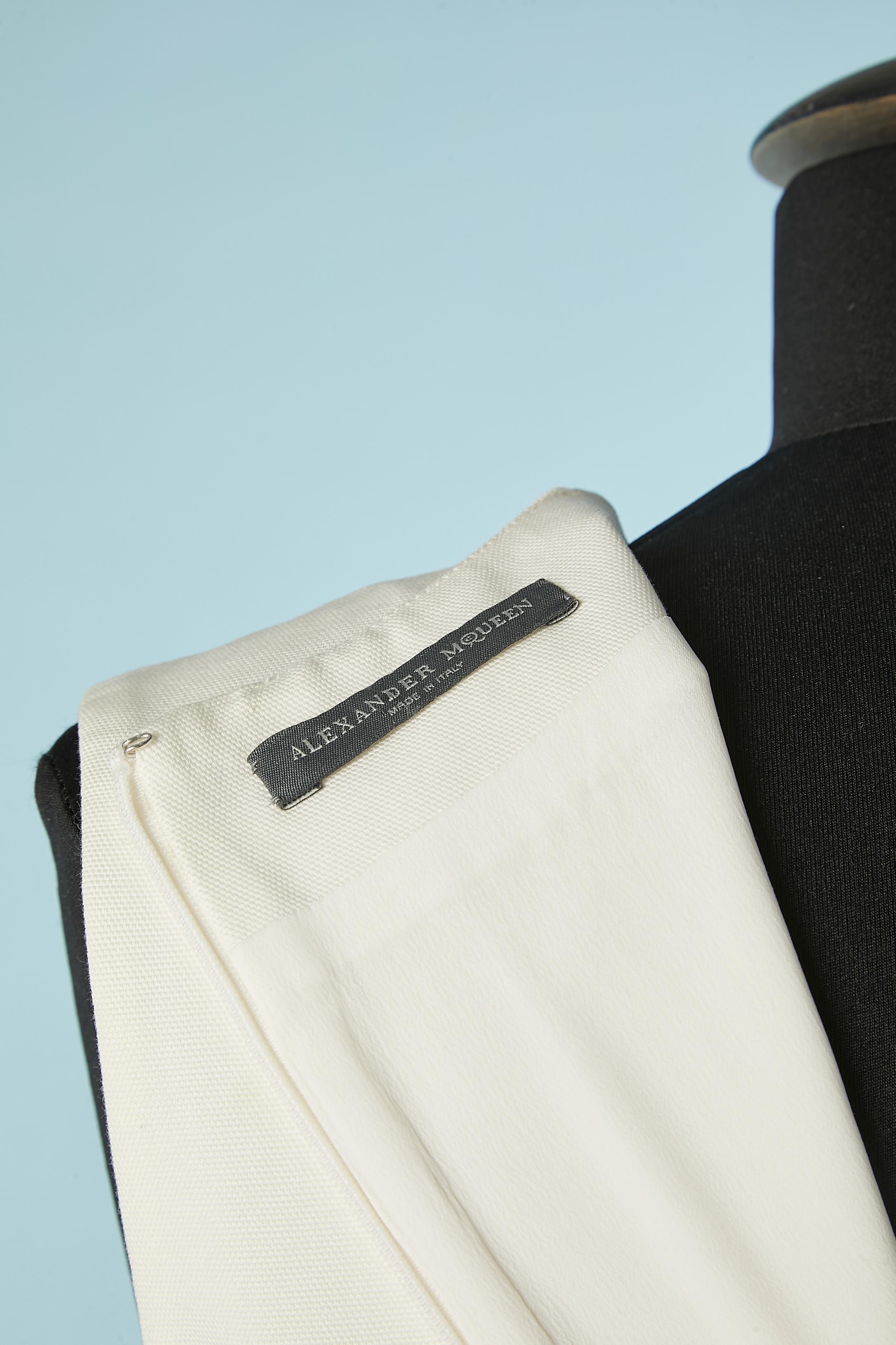 White cotton sleeveless cotton dress with belt Alexander McQueen  2