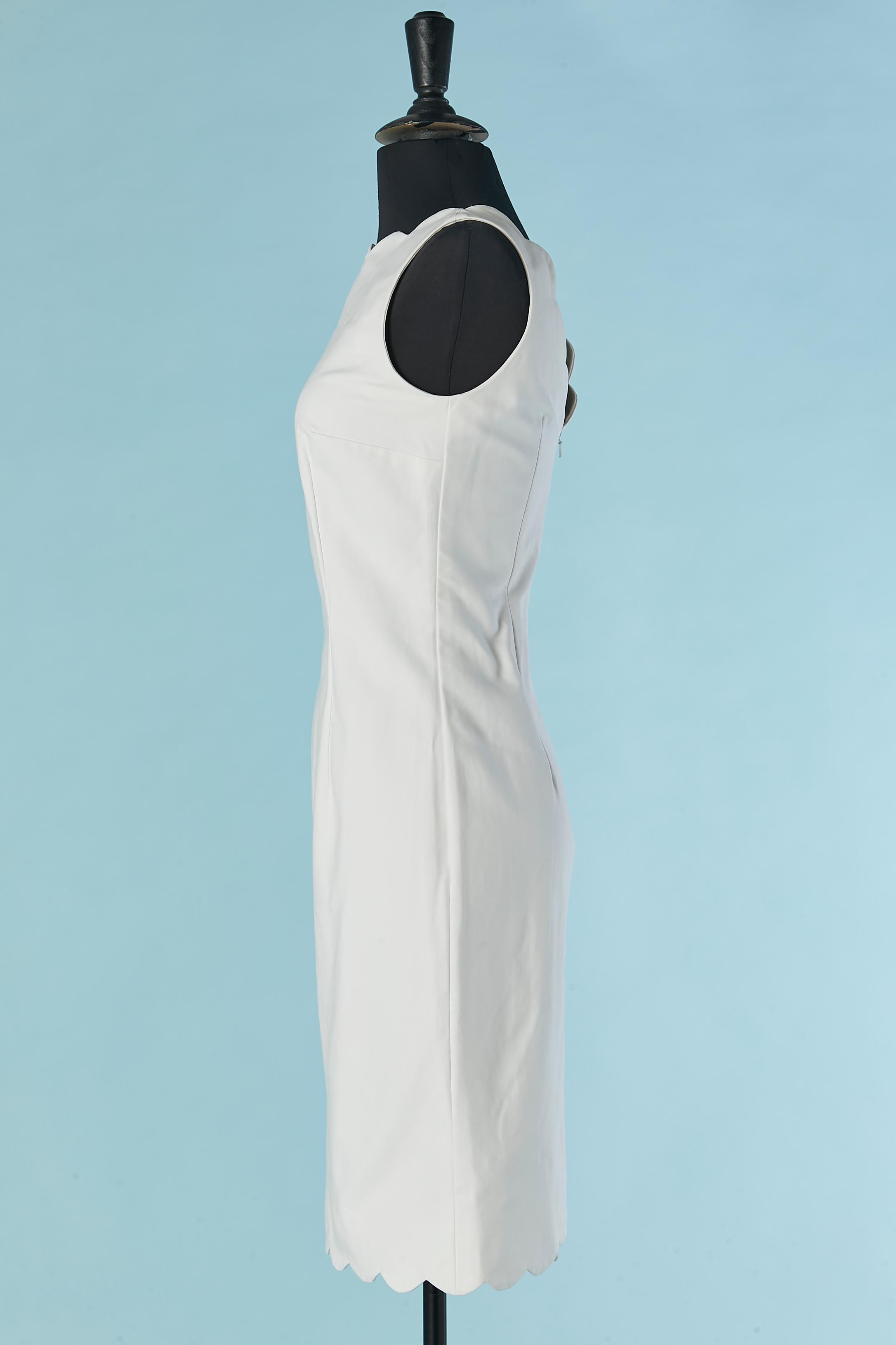 Women's White cotton sleeveless dress Christian Dior For Sale
