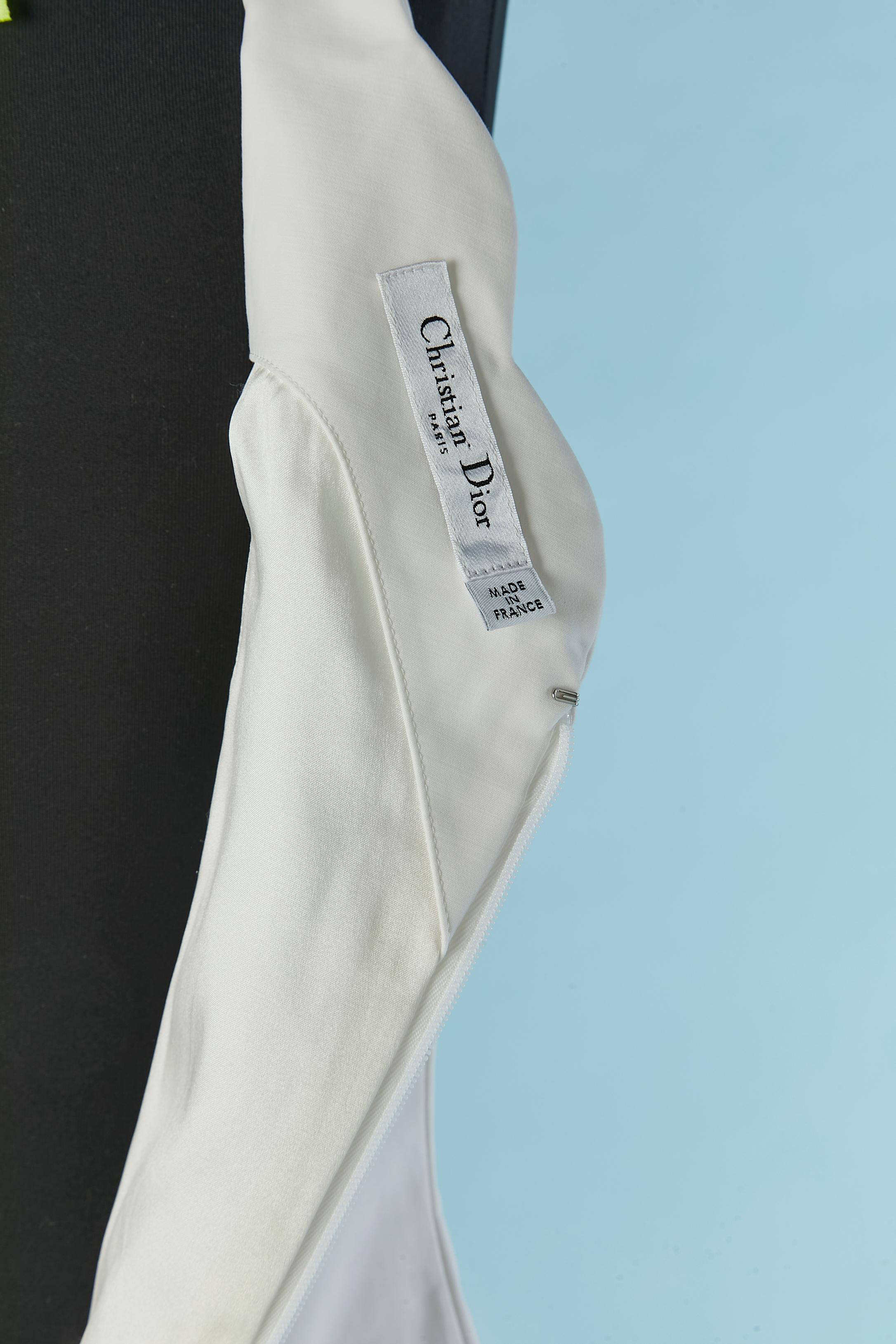 White cotton sleeveless dress Christian Dior For Sale 2