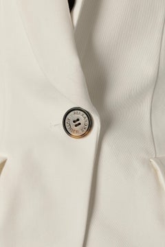 White cotton sleeveless single-breasted jacket ALEXANDRE VAUTHIER
