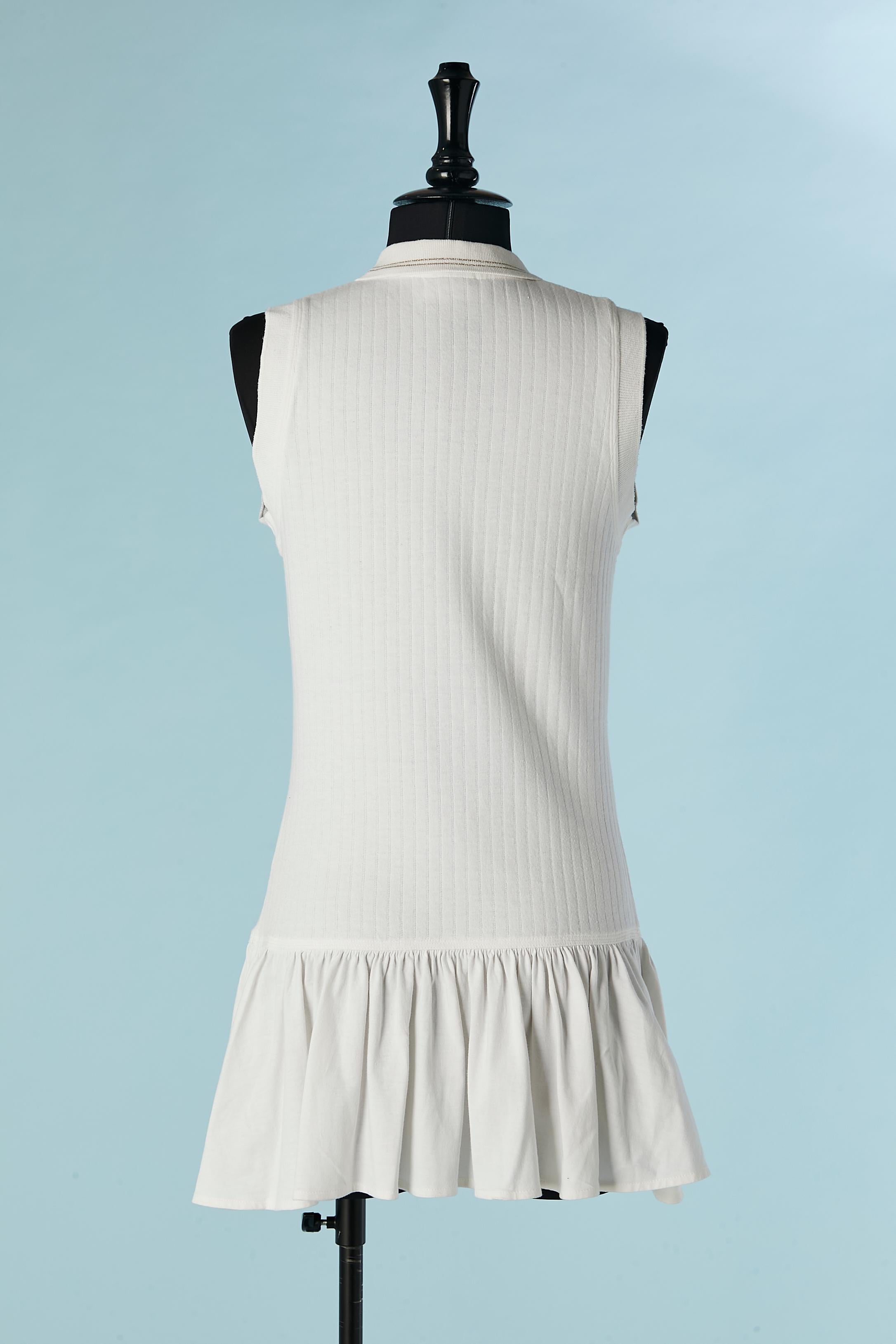 Women's White cotton sleeveless Tennis mini-dress VALENTINO Sport For Sale