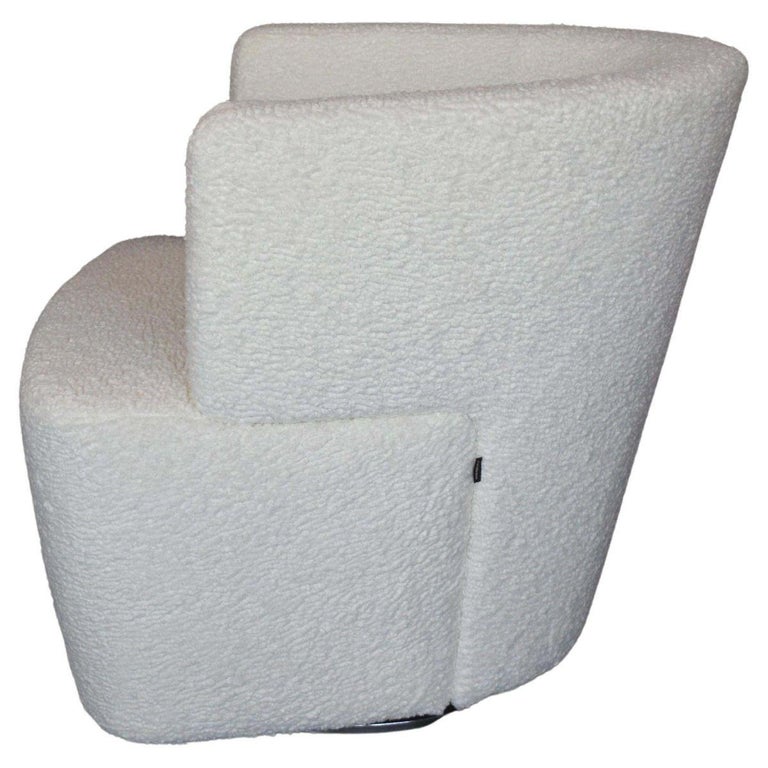 White Cotton Swivel Modern Chair by Coalesse.