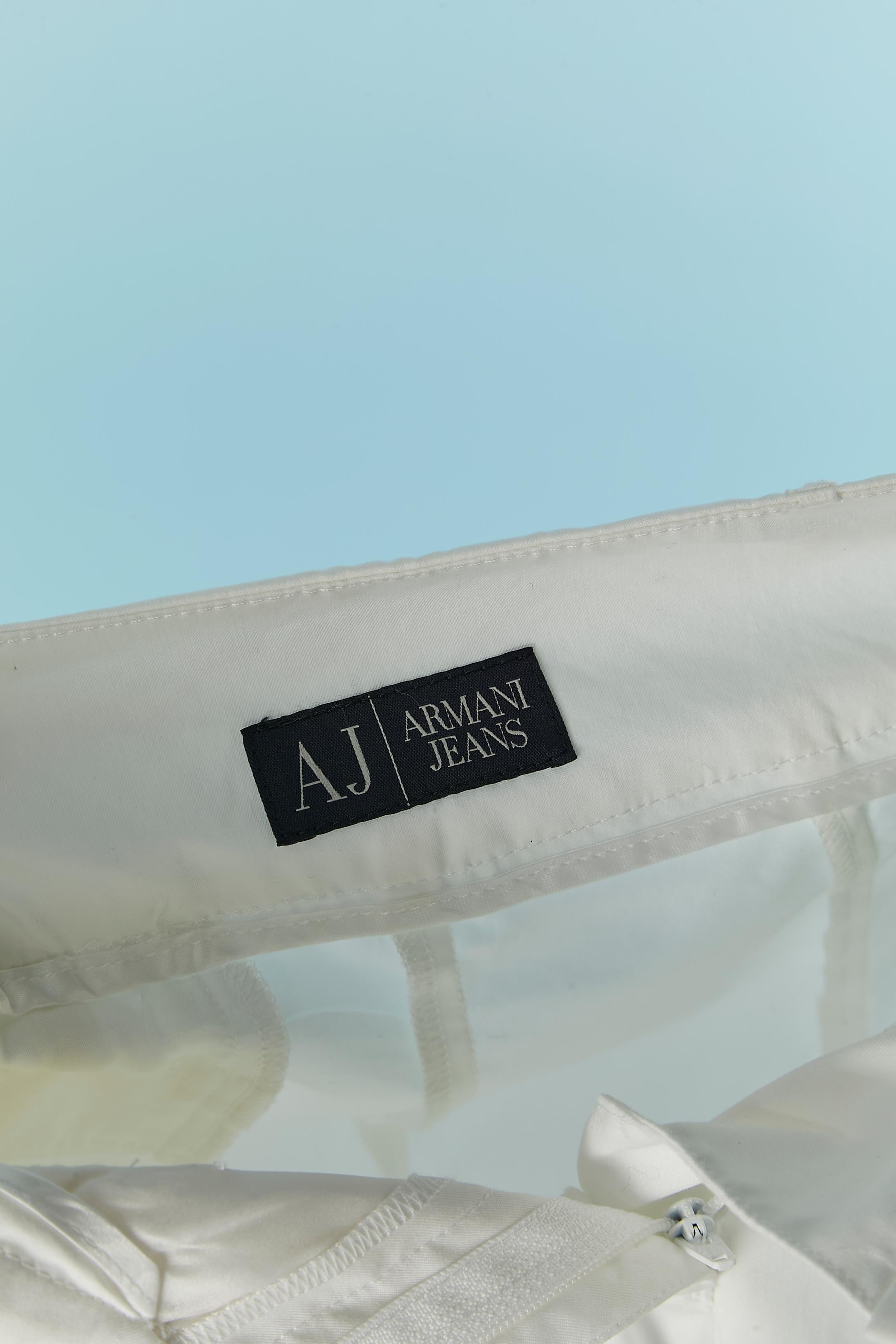 Women's White cotton trouser AJ ARMANI JEANS For Sale