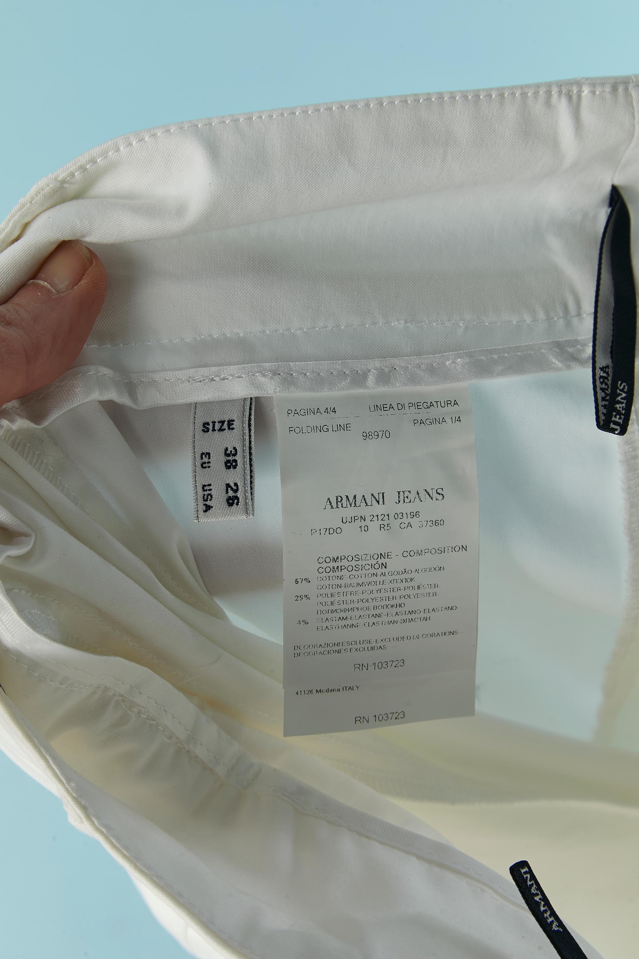 White cotton trouser AJ ARMANI JEANS For Sale 1