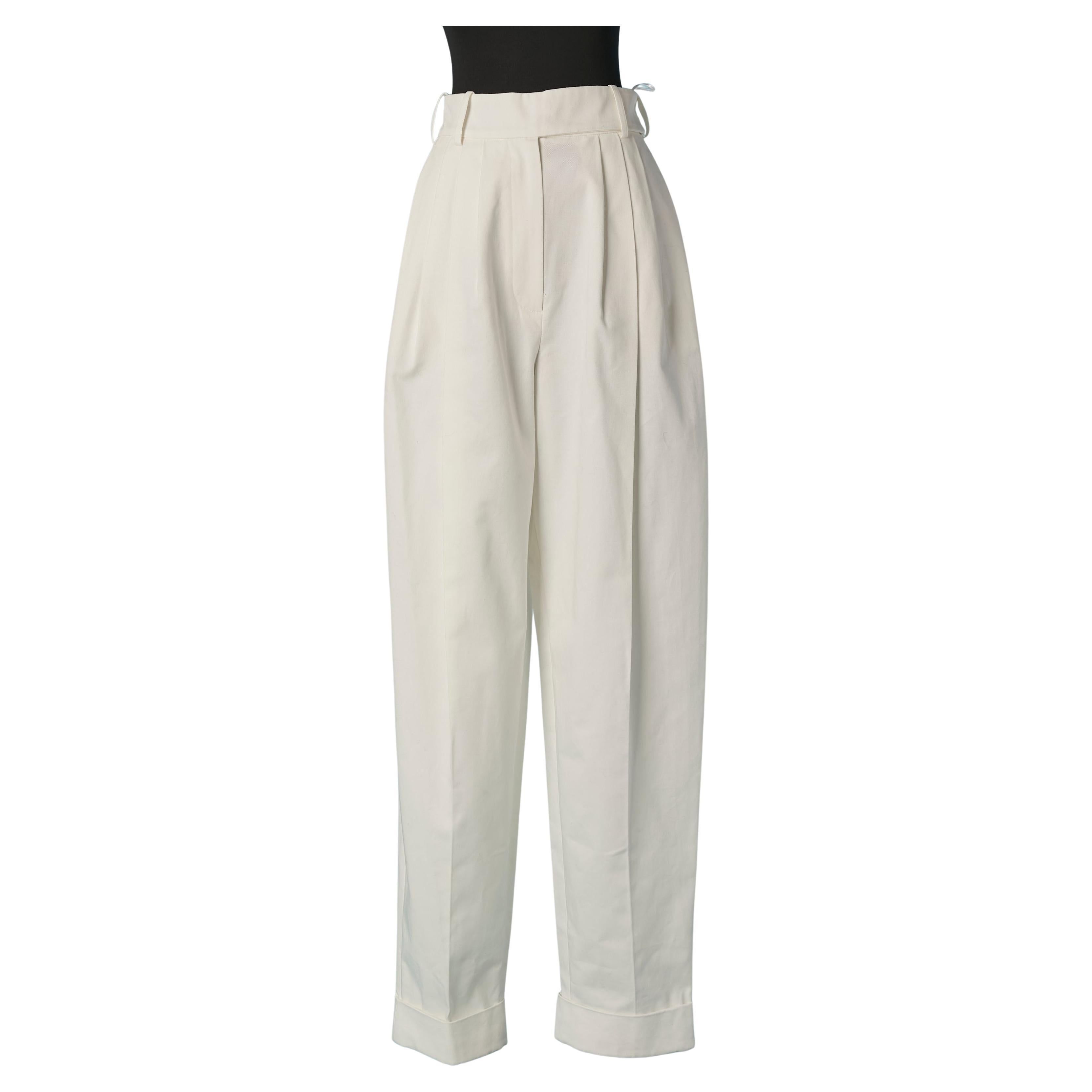 White cotton trouser ALEXANDRE VAUTHIER