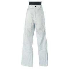 Pantalón blanco de algodón con aplicación de flecos de hilo CHRISTIAN DIOR
