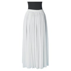 Gonna plissettata in velo di cotone bianco Christian Dior