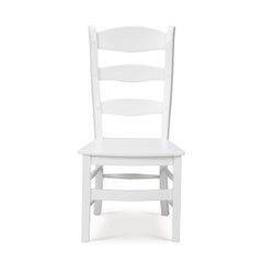 White Country Dining Ladder Back Chair (Set of 2)