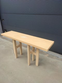 White Cream Resin Console Table from Jean Claude Dresse, Belgium 1970s