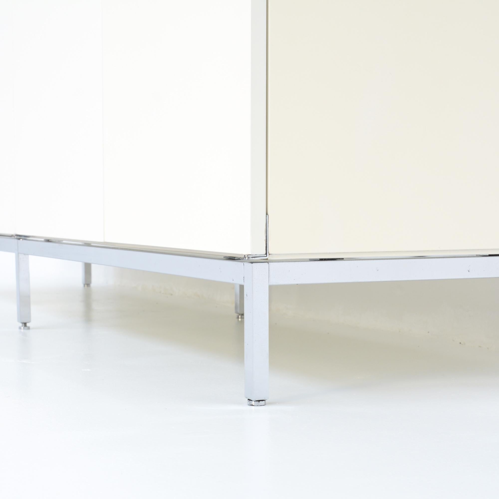 White Credenza with Marble Top by Florence Knoll 2