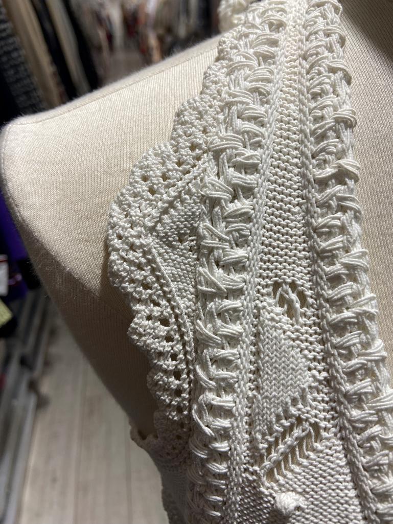 White crochet backless wedding dress or summer dress Chanel Resort 2023 For Sale 10