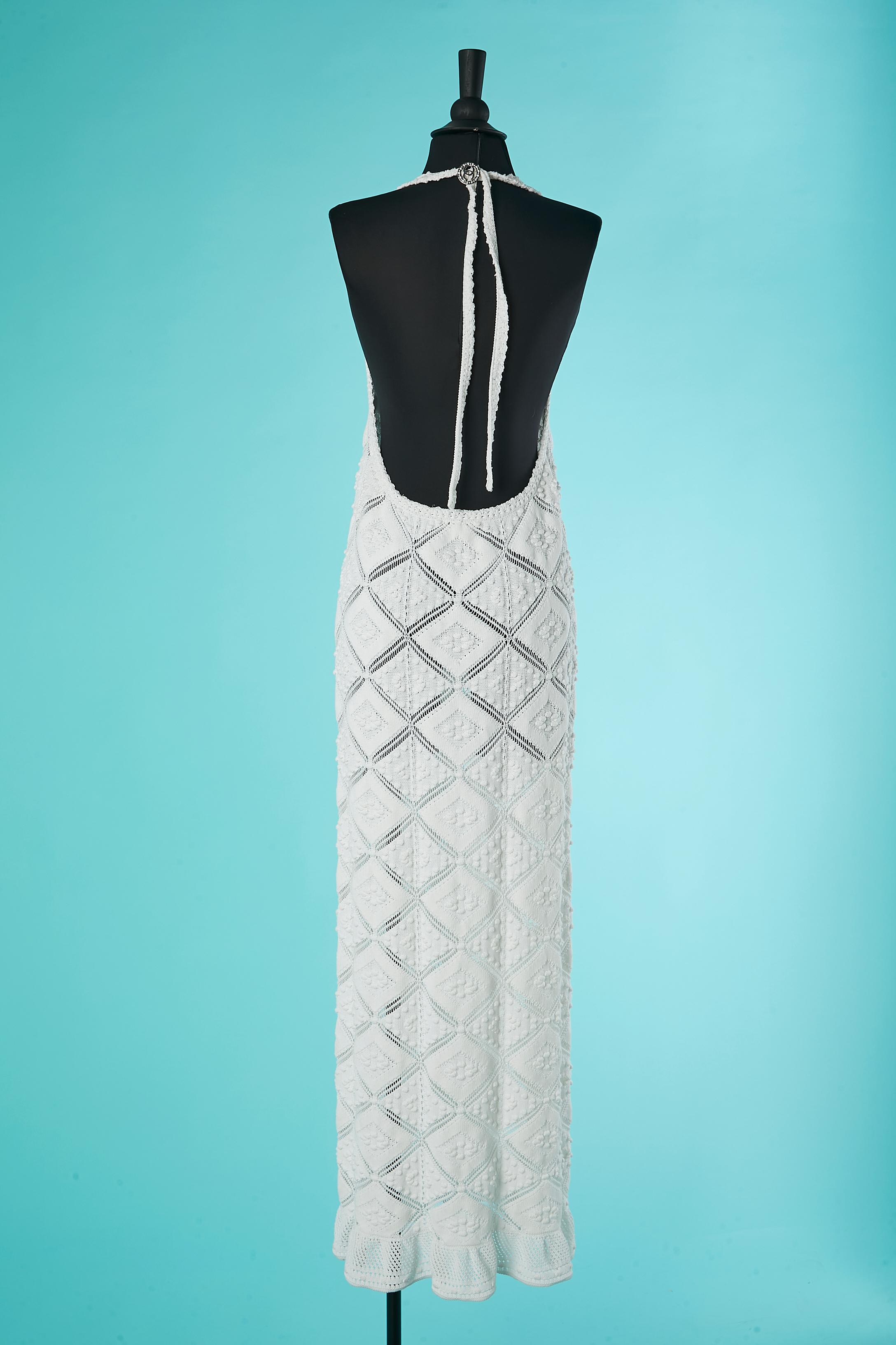White crochet backless wedding dress or summer dress Chanel Resort 2023 1