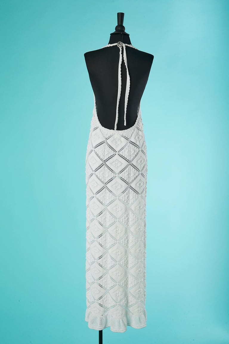 White crochet backless wedding dress or summer dress Chanel Resort 2023 at  1stDibs